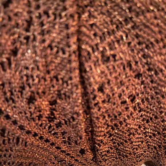 Lace Cardigan,Fringes,Gold Color, One Size,Mirasol - Picture 3 of 8